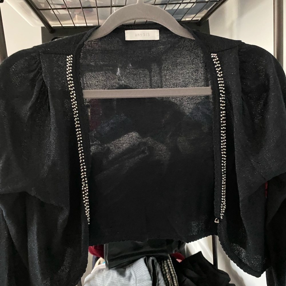 Black Shoulder Sweater